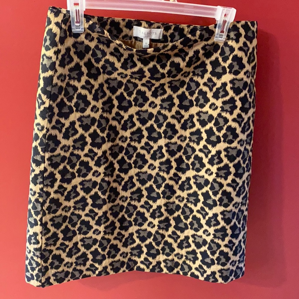 NWT Talbots Leopard Skirt